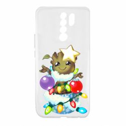 Чехол для Xiaomi Redmi 9 Groot in the garland - PrintSalon