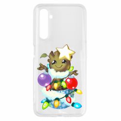 Чехол для Realme 6 Groot in the garland - PrintSalon