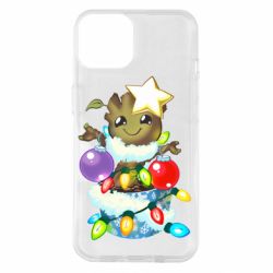 Чехол для iPhone 14 Groot in the garland - PrintSalon