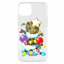 Чехол для iPhone 14 Plus Groot in the garland - PrintSalon