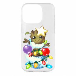 Чехол для iPhone 14 Pro Groot in the garland - PrintSalon