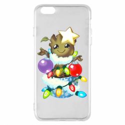 Чехол для iPhone 6 Plus/6S Plus Groot in the garland - PrintSalon