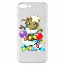 Чехол для iPhone 8 Plus Groot in the garland - PrintSalon