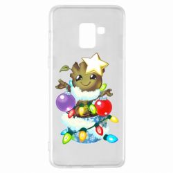Чехол для Samsung A8+ 2018 Groot in the garland - PrintSalon