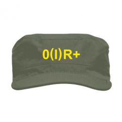Кепка милитари Группа крови (1)0+ - PrintSalon