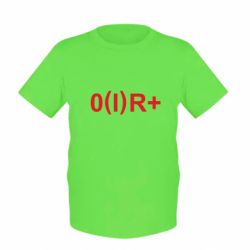 Детская футболка Группа крови (1)0+ - PrintSalon