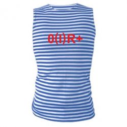 Майка-тельняшка Группа крови (1)0+ - PrintSalon