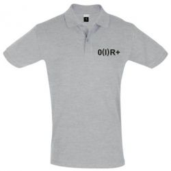 Мужское поло Группа крови (1)0+ - PrintSalon