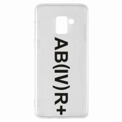 Чехол для Samsung A8+ 2018 Группа крови (4)АВ+ - PrintSalon