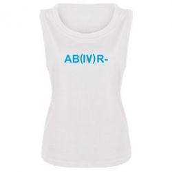 Женская майка Группа крови (4)АВ- - PrintSalon