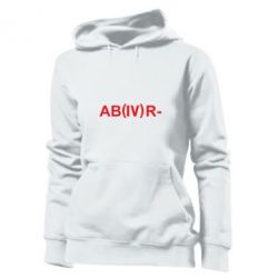 Женское худи Группа крови (4)АВ- - PrintSalon