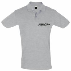 Мужская футболка поло Группа крови (4)АВ+ - PrintSalon