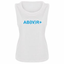 Женская майка Группа крови (4)АВ+ - PrintSalon