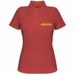 Женская футболка поло Группа крови (4)АВ+ - PrintSalon
