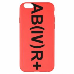 Чехол для iPhone 6 Plus/6S Plus Группа крови (4)АВ+ - PrintSalon