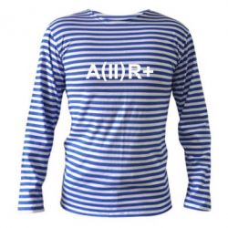 Тельняшка с длинным рукавом Группа крови (2)А+ - PrintSalon