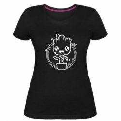 Женская премиум футболка Grut with smile - PrintSalon