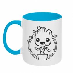 Чашка двухцветная 320ml Grut with smile - PrintSalon