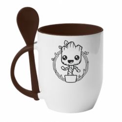 Чашка с ложкой Grut with smile - PrintSalon