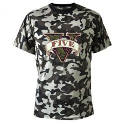 Камуфляжная футболка GTA 5 3D Logo - PrintSalon