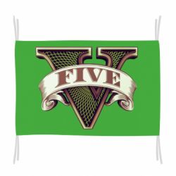 Флаг GTA 5 3D Logo - PrintSalon