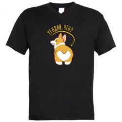 Мужская футболка  с V-образным вырезом GUESS WHAT?