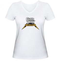 Жіноча футболка з V-подібним вирізом Guitar Hero Metallica - PrintSalon