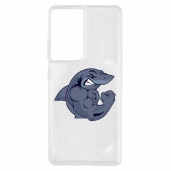Чехол для Samsung S21 Ultra Gym Shark - PrintSalon