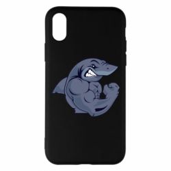 Чехол для iPhone X/Xs Gym Shark - PrintSalon