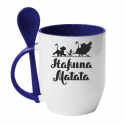 Чашка з ложкою Hakuna Matata - PrintSalon