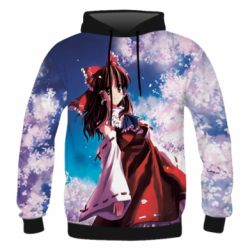 Чоловіче 3D худі Hakurei Reimu - PrintSalon