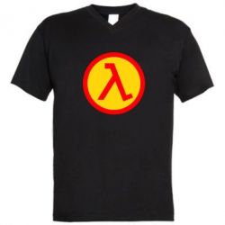 Чоловіча футболка з V-подібним вирізом Half Life Logo - PrintSalon