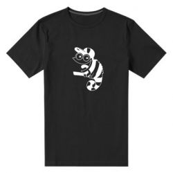 Мужская футболка премиум Хамелеон на ветке - PrintSalon