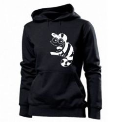 Женское худи Хамелеон на ветке - PrintSalon