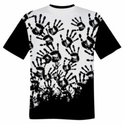 Мужская футболка 3D Hand prints - PrintSalon