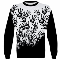 Женское 3D худи Hand prints - PrintSalon