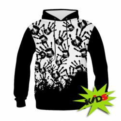 Детское 3D худи Hand prints - PrintSalon