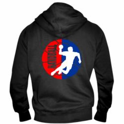 Мужское худи на молнии Handball Logo - PrintSalon