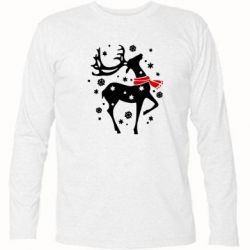 Футболка с длинным рукавом Happy Cristmas - PrintSalon