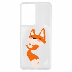 Чехол для Samsung S21 Ultra Happy fox - PrintSalon