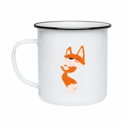 Кружка эмалированная Happy fox - PrintSalon