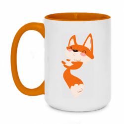 Чашка двухцветная 420ml Happy fox - PrintSalon