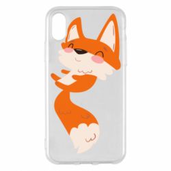 Чехол для iPhone X/Xs Happy fox - PrintSalon