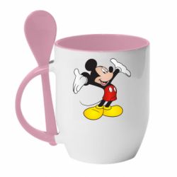 Чашка з ложкою Happy Mickey Mouse - PrintSalon