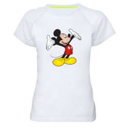 Жіноча футболка для спорту Happy Mickey Mouse - PrintSalon