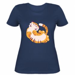 Женская футболка Happy tiger - PrintSalon