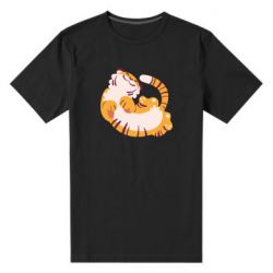 Мужская футболка премиум Happy tiger - PrintSalon