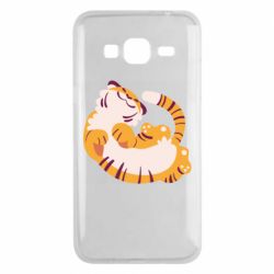 Чехол для Samsung J3 2016 Happy tiger - PrintSalon