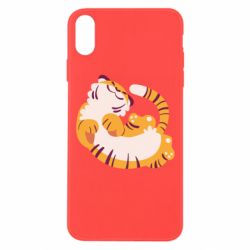 Чехол для iPhone Xs Max Happy tiger - PrintSalon