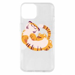 Чехол для iPhone 14 Happy tiger - PrintSalon